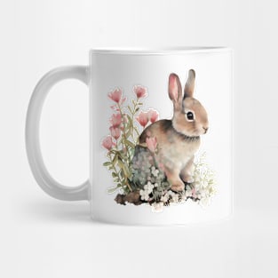 Hare with flowers Mug